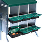 Nesting Boxes for Chickens, Chickens Laying Boxes for Chicken Coop with Legs, 6 Compartments Chicken Nesting Boxes, with Removable Tray, Easy Cleaning, for Hens Outdoor Chicken Coop Farm Yard, Green