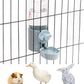 Rabbit Water Bottle 17 OZ Bunny Hanging Water Fountain Automatic Guinea Pig Water Dispenser No Leak Drinking Feeder for Bunny Chinchilla Hamsters Cat Dog Small Animals (Blue)