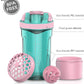 Artoid Mode Inspirational Fitness Workout Sports Protein Shaker Bottle 24-Ounce, Dual Mixing Technology with Shaker Balls & Mixing Grids Included, Twist and Lock Protein Box Storage Included