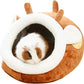 Guinea Pig Bed House & Hideout for Rat Bearded Dragon Hedgehog Ferret to Sleep and Hide, Guinea Pig Cage Accessories Habitat Décor (Large, 1.Sika Deer)