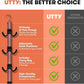 UTTY Hanging Multipurpose Portable Hockey Drying Rack - Durable Gear Keeper & Sports Equipment Organizer - 6 Durable Adjustable Hooks Support Light to Heavy Weight for Home, Travel & Outdoor Use