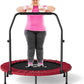 CLORIS 40in Folding Trampoline Mini Trampoline Rebounder Trampoline for Adults Fitness Trampoline with Adjustable Foam Handle, with safty Padded Cover Best Gift for Kids/Adult