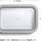 Caraway 2pc Glass Food Storage Set - 6.6 Cup Food Containers (2) - Ceramic Coated - Non Toxic, Non Stick Lunch Box with Lids. Dishwasher, Oven, & Microwave Safe - Gray