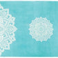 Yoga Design LAB | The Hand Towel | Premium Non Slip Hand Towel | Designed in Bali | Colorful Eco Printed + Quick Dry + Soft | Hot Yoga, Bikram, Ashtanga, Sport, Barre, Travel (Mandala Turquoise)