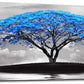 canvas wall art for living room bathroom Wall Decor Black and white landscape Blue tree moon painting to Hang Home Decorations for office bedroom kitchen Works canvas Prints pictures 24" x 48"inch