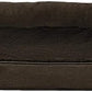 Furhaven Cooling Gel Dog Bed for Large/Medium Dogs w/ Removable Bolsters & Washable Cover, For Dogs Up to 55 lbs - Plush & Suede Sofa - Espresso, Large