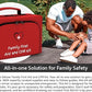 Family First Aid & CPR Kit - Emergency Medical Kit for The Entire Family, Child, Kids, and Youth. Perfect for Camping, Travel, Car, Hiking, Sports, Outdoor, and Home - First Aid Guide Life Safety Pro