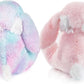 My OLi Bunny Stuffed Animal Pack of 2 Plush Rabbit 7in Stuffed Bunny with Floppy Ear Bedtime Friend Soft Toy Gifts for Girls Boys Kids, Pink & Rainbow