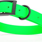 Dogline Biothane Waterproof Dog Collar Strong Coated Nylon Webbing with Black Hardware Odor- Proof for Easy Care Easy to Clean High Performance Fits Small Medium or Large Dogs, Tropical Green