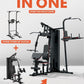 Mikolo Home Gym, Workout Station with 150LBS Weight Stack, Multifunctional Home Gym Equipment, Exercise Equipment for Full Body Strength Training