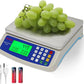 Large Digital Kitchen Scale 22LB Commercial Scale for Food Baking Bread Cooking Meat,Stainless Steel Price Computing Scale with LCD Display,Prep Counting Scale for Parts and Coins,Adapter Included
