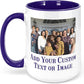 Personalized Coffee Mug, Custom Photo Text 15 Oz Ceramic Mug, Customized Picture Name Tea Cup, Unique Gift Idea, Taza Cafe Personalizadas Fotos, Cute Custom Gifts Mom Women Men, Mother's Day, Navy