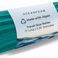 Oceanfoam Ripple Travel Foam Roller (11" x 3.35") Firm Mini Foam Roller for Physical Therapy, Deep Tissue Massage, Back Pain - High Density, Ergonomic Wave Textured - Yoga, Pilates, Exercise (Jade)
