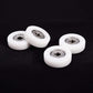 MroMax Roller Idler Bearing Pulley-6 x 30 x 9mm Sliding Conveyor Nylon Wheel with 626Z Bearing for Furniture, Hardware Accessories and Mobile Door White 4Pcs