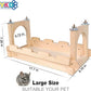 YKD Chinchilla Wood Suspension Bridge, Hanging Large Small Animal Wooden Bridge Platform, Small Animals Habitat Toy for Chinchillas Sugar Gliders Rats Squirrel
