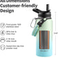 32 oz Insulated Water Bottle with Straw (Cold for 48 Hrs), Stainless Steel Triple Wall Vacuum Sports Water Jug, Leakproof Hydro Cup Flask with Paracord Handle & Straw Spout Lids & DIY Stickers