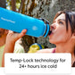 ThermoFlask Bottle with Spout Lid - Stainless Steel Water Bottles with Double-Wall Insulation & BPA-Free Spout Lids - Leak-Proof Reusable Bottles & Lids - 40 oz, Superior Blue / Mauve (2 Pack)