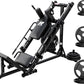 RitFit Adjustable Leg Press and Hack Squat Machine with Weight Plate Set, Professional Home Gym Equipment with Linear Bearings, Specialized for Complete Lower Body Workouts and Weight Storage Posts