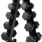 RitFit 5-650 LBS PVC Encased Hex Dumbbell Sets with Optional Rack for Home Gym, Hand weight with Chrome Handle for Strength Training, Workouts