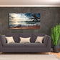 Yxbhhym Beach Wall Art Picture for Living Room Ocean Sunset Canvas Wall Decor Paintings Sea Poster Seascape Print Art Palm Artwork for Wall Art Bedroom Office Decoration Framed- 20x40inches