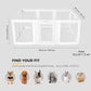 Clear Acrylic Plastic Dog Playpen - Clear Dog Play Pen - Easy Assemble Acrylic Dog Playpen - Puppy Playpen, Cat Playpen, Small Animal Playpen, Dog Play Pen Indoors (White, 23.6“ H, 10PCS)