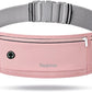 Running Belt for Women & Men - Slim Phone running belt with Water-Resistant Phone Holder, 3 pockets Adjustable Waist Strap, Reflective Safety Design for Running, Hiking, Travel，Fitness (Pink)