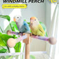 Bird Stand Perch Toy, 360° Rotating Natural Wooden Parrot Perch for Bird Cages, Colorful