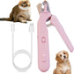 2 In 1 Pet Nail Clipper and Grinder, Professional Electric Rechargeable Pet Nail Fast Trimmer, Painless, Claw Care Grooming, Smoothing, Silent - Shockproof, For Small, Large Dogs & Cats, upgraded