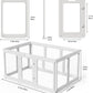 Clear Acrylic Dog Playpen with Door, for Puppy Cat Rabbit Transparent Pet Pen, Dog Playpen Indoor, Dog Fence, Easy Assemble & Cleaning Dog Pen for Small & Medium Dogs (23.6“ Height, 10PCS)