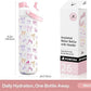 26 oz Insulated Water Bottle with 2-in-1 Straw and Spout Lid, Keep Cold 24H, Leak-Proof, Fits in Car Cup Holder, Stainless Steel Water Bottle for Sports, Travel, and School (Ribbon Whimsy)