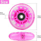 8pcs Inline Skate Wheels Led Light-Up Wheels 64/70/72/76/80mm w/Bushings 85-88A for Kids and Youth Beginners Children's Inline Skates Indoor/Outdoor Use (Pink, 72mm)