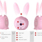 KDtech Kids Alarm Clock with Night Light 6 Ringtones, Cute Pink Bunny Digital Alarm Clock for Kids, Touch Control and Rechargeable Sleep Trainer Clock for Boys Girls Bedroom