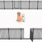 Dog Fence Outdoor Indoor, 32" Inch Height 24 Panels Dog Playpen for Large/Medium/Small Dogs Metal Dog Pen for Yard Camping and RV | Black-Silverv