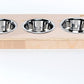 Small Pet Select - Raised Bowl Holder with Three Feeding Bowls for Rabbits, Cats, Dogs, and Other Small Animals