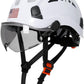 AOLAMEGS Construction Safety Hard Hat - ANSI Z89.1 Type Ι OSHA Approved Safety Helmets with Chin Straps Lightweight Reflective Vented ABS Hard Hats For Men Women Industrial Workwear 6-point Suspension