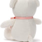100% Organic Cotton Baby Stuffed Animals White Teddy Bear for Newborn 6.5"