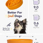 LE TAUCI Ceramic Slow Feeder Dog Bowls Small Breed, 0.6 Cups Dog Food Dish for Fast Eaters, Puzzle Bowl for Small Dogs and Cats,Pumpkin Orange