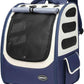 Dog Backpack, Ventilated Pet Hiking Backpack Travel Bag, Airline Approved Cat Backpack for Travel, Hiking, Outdoor Use(Blue)