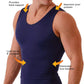 Insta Slim -Made in USA- Compression Tank-Top Shapewear for Men. Tummy Control Slimming Body-Shaper for Belly & Back Support