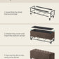 SONGMICS Velvet Storage Ottoman Bench, Foot Rest with Legs, 15.7 x 43 x 15.7 Inches, End of Bed Bench, Storage Chest, Load up to 660 lb, for Living Room, Bedroom, Entryway, Walnut Brown ULSF089K01