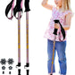 Kids Hiking Poles, 2PCS Todder Collapsible Trekking Poles for Hiking, Ski, Outdoor Activities, Todder Hiking Essentials for Boys and Girls, Blue, Pink Available