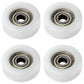 MroMax Roller Idler Bearing Pulley-5 x 25 x 9mm Sliding Conveyor Nylon Wheel with 625ZZ Bearing for Furniture, Hardware Accessories and Mobile Door White 4Pcs