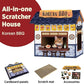 Cat Beds for Indoor Cats, Cardboard Cat House with Scratchers, Korean BBQ, Large Sturdy Cat Furniture Condo Cave Tent, Easy to Assemble Pet Toys Accessories Stuffs, Bunny Small Animals