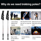 Aihoye Hiking Trekking Poles, 2 Pack Collapsible, Lightweight, Anti Shock, Walking Sticks, Adjustable Hiking Pole for Men and Women