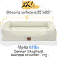 Washable Orthopedic Large Dog Bed - Extra Large Dog Beds with Bolsters Removable Orthopedic Foam Support Dogs Bed for XL Large Size Dogs with Waterproof Cover Non-Slip Bottom Pet Beds