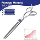 7.5'' Dog Grooming Scissors CNC 440C Blades Sharp and Durable Polished Chunker Dog Shears with Blue Diamond Adustable Screws Easy to Use for Groomer and Home User