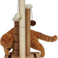 Cat Scratching Post Premium Natural Sisal Jute Carpet 3 Scratch Posts with Interactive Track Ball Base and Hanging Balls Toys Kitten Scratcher for Indoor Kittens and Small Cats
