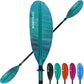 Kayak Paddle with Aluminum Shaft and Reinforced PP Blade, Floating Kayak Oar for Kayaking Canoeing and Boating, 220 cm/86 inches - 230 cm/90 inches