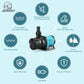 1850GPH 55W16FT Aquarium 24V DC Water Pump with Controller, Submersible and Inline Return Pump for Fish Tank,Aquariums,Fountains,Sump,Hydroponic,Pond,Freshwater and Marine Water Use