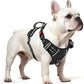 Timos Dog Harness, 3 Snap Buckles No-Pull Soft Padded Dog Vest with 2 Metal Leash Clips, Adjustable Reflective No Choke Pet Harness with Easy Control Handle for Small Dogs,Black,S